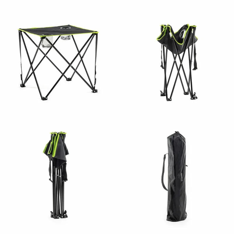 Folding Textile Camping Table with Cover...