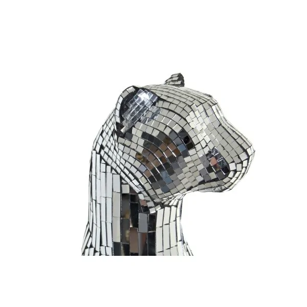 Decorative Figure DKD Home Decor Silver Leopard Resin (30 x 26 x 64.5 cm)