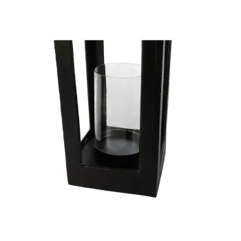 Lantern DKD Home Decor Black Aluminium Crystal 21 x 21 x... 2
