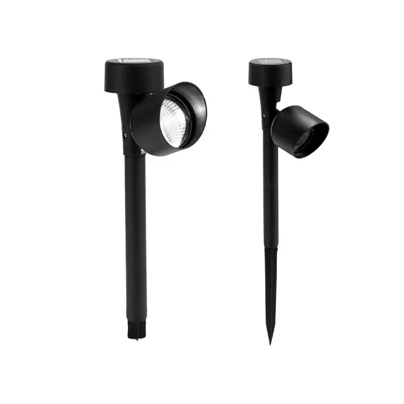 Solar lamp Black polypropylene 12 x 26 x 5,5 cm...