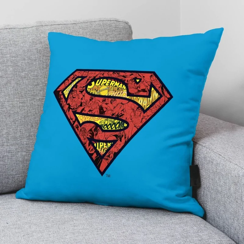 Cushion cover Superman Superman Basic A Blue 45...