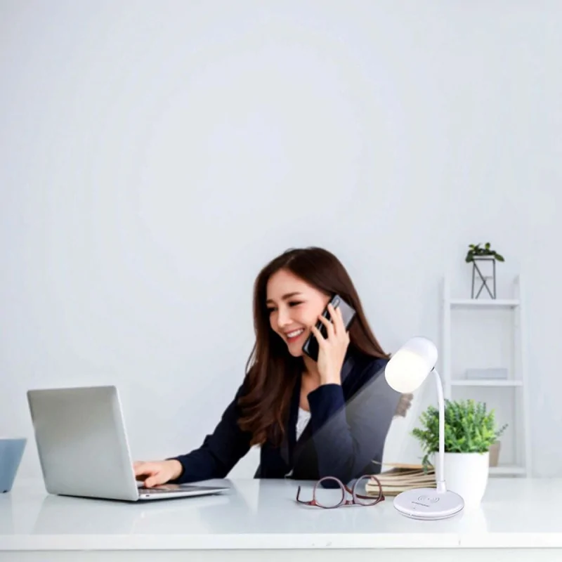 LED lamp with Speaker and Wireless Charger...