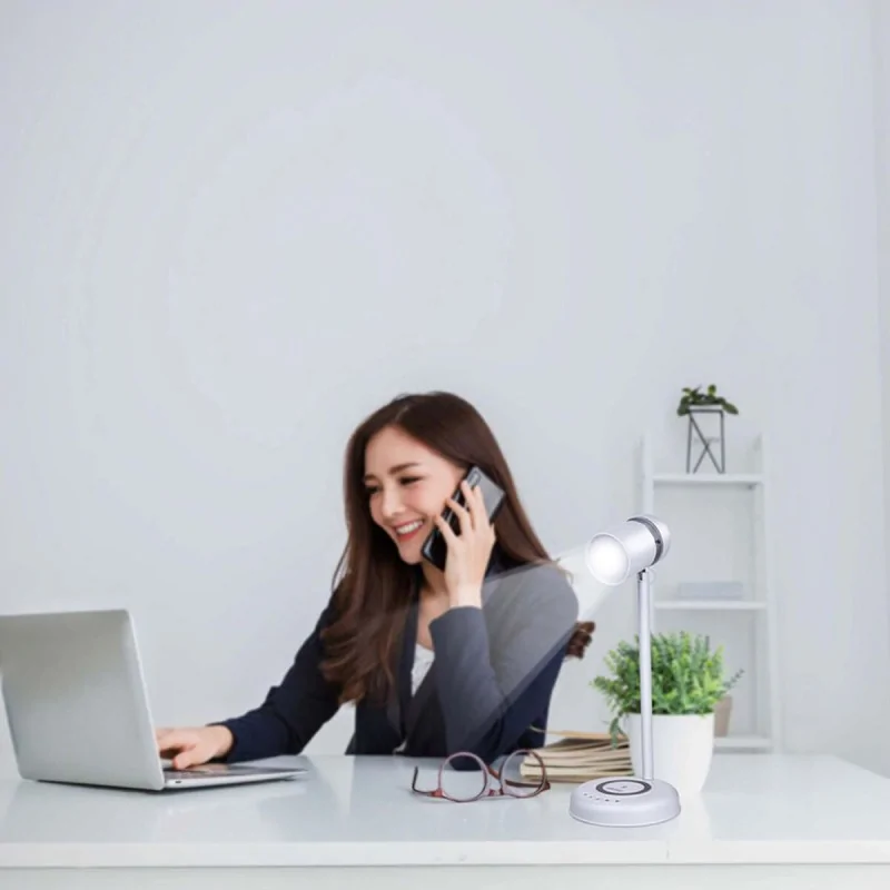 LED lamp with Speaker and Wireless Charger...