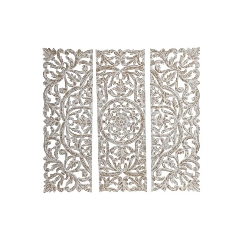 Wall Decoration DKD Home Decor 30 x 2 x 90 cm Aged finish White Romantic