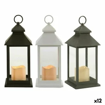 LED Lantern White Black Crystal Plastic 13,5 x 34,5 x...