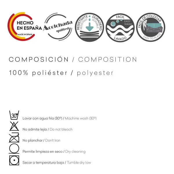 Sofa Cover Eysa NORUEGA Terracotta 100 x 110 x 290 cm