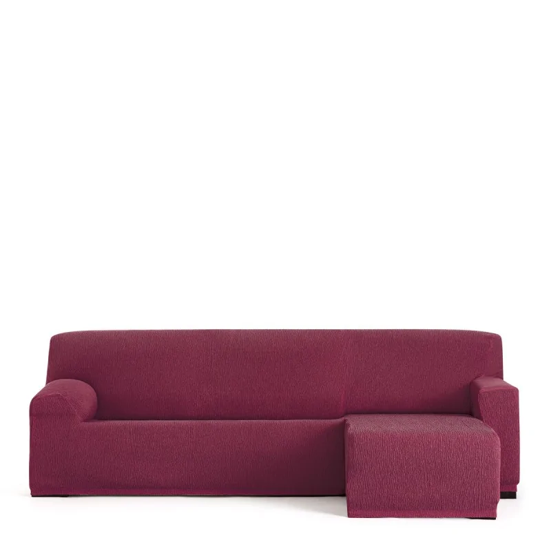Right short arm chaise longue cover Eysa TROYA Burgundy 170 x 110 x 310 cm