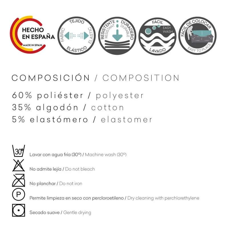 Armchair slipcovers Eysa TROYA Blue 80 x 100 x...