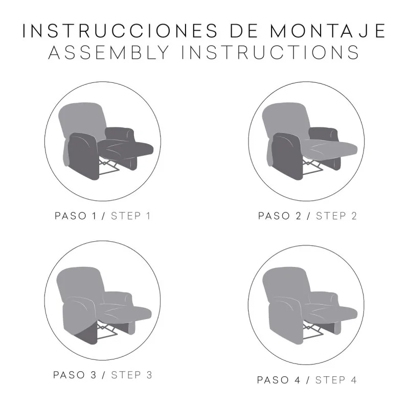 Armchair slipcovers Eysa TROYA Brown 80 x 100 x...