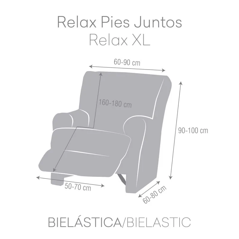 Armchair slipcovers Eysa BRONX Blue 80 x 100 x...