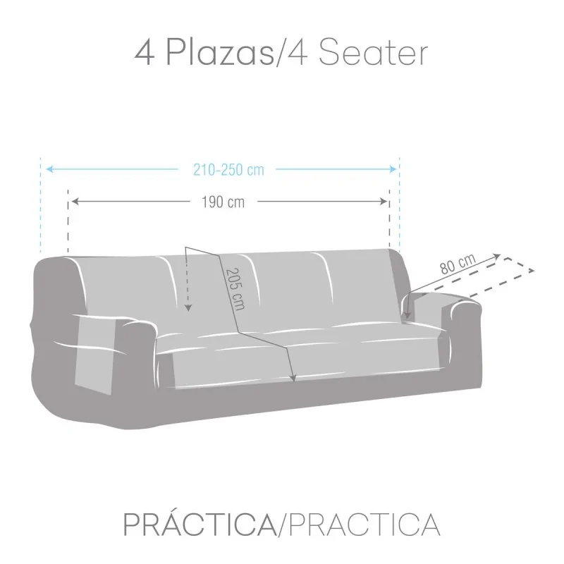 Sofa Cover Eysa NORUEGA Terracotta 100 x 110 x...