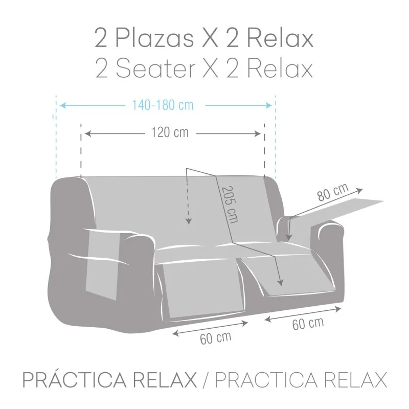 Sofa Cover Eysa NORUEGA Terracotta 100 x 110 x...