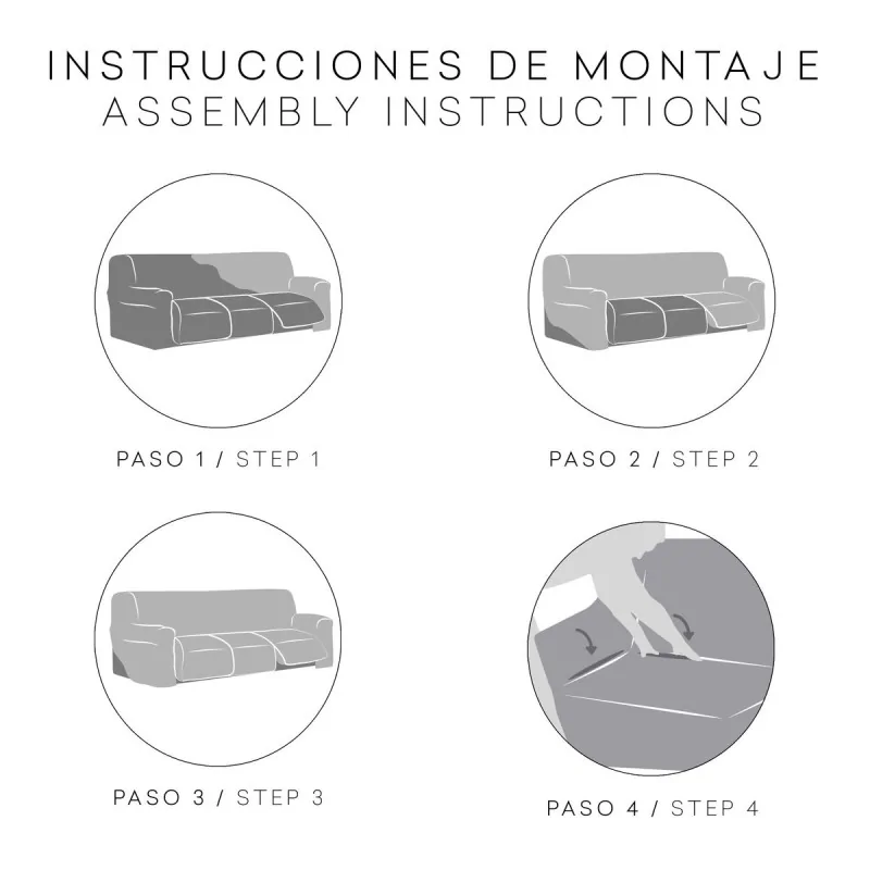 Sofa Cover Eysa JAZ Brown 70 x 120 x 260 cm