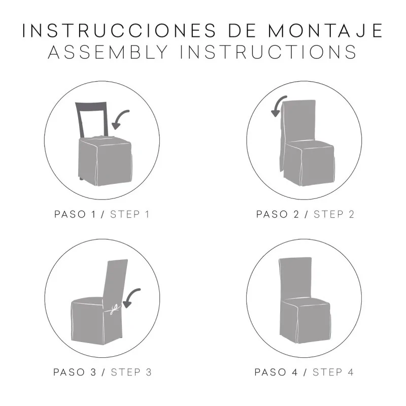 Chair Cover Eysa VALERIA Beige 40 x 135 x 45 cm...