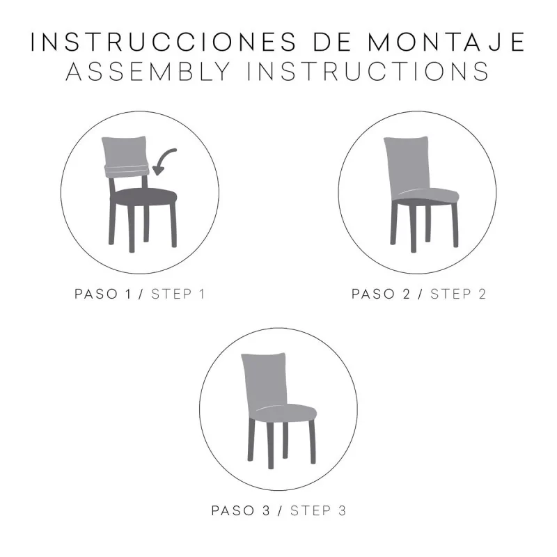 Chair Cover Eysa BRONX Beige 50 x 55 x 50 cm 2...