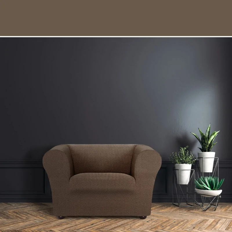 Armchair slipcovers Eysa JAZ Brown 110 x 100 x...
