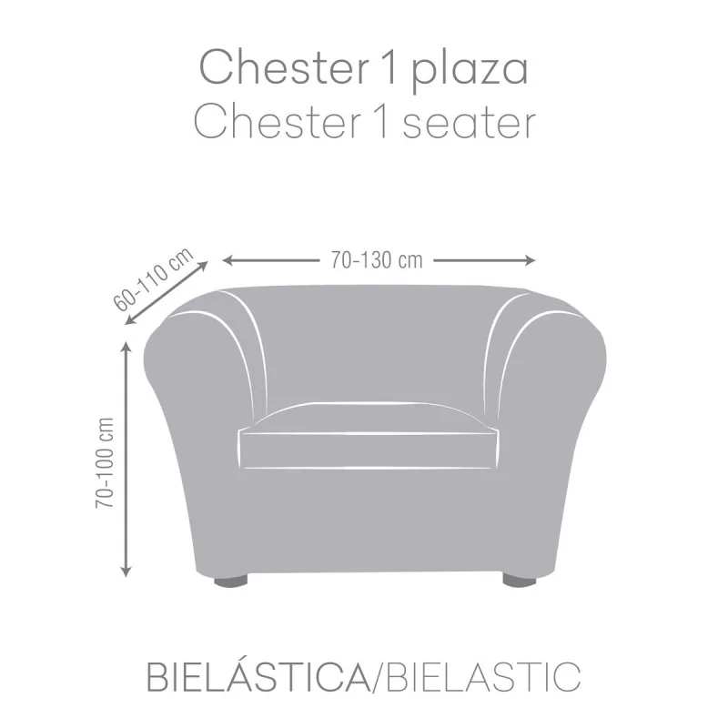 Armchair slipcovers Eysa JAZ Brown 110 x 100 x...