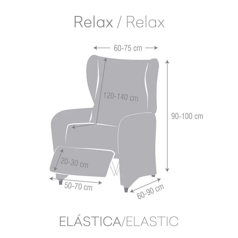 Armchair slipcovers Eysa TROYA Brown 90 x 100 x...