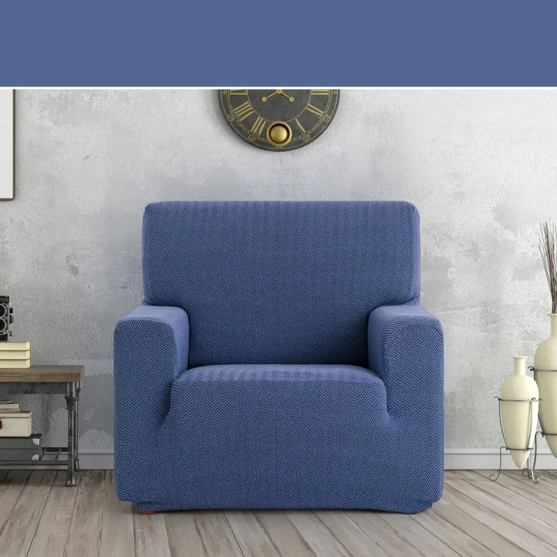 Armchair slipcovers Eysa JAZ Blue 70 x 120 x...