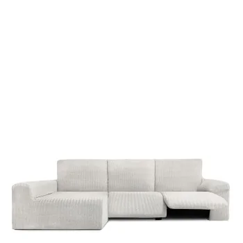 Left long arm chaise longue cover Eysa JAZ White 180 x...