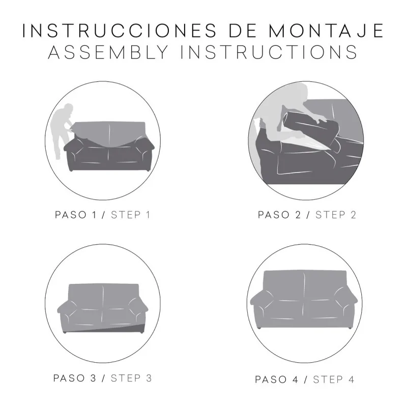 Armchair slipcovers Eysa BRONX Brown 70 x 110 x...