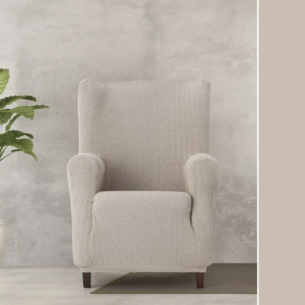 Armchair slipcovers Eysa JAZ Beige 80 x 120 x 100 cm