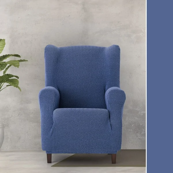 Armchair slipcovers Eysa JAZ Blue 80 x 120 x 100 cm