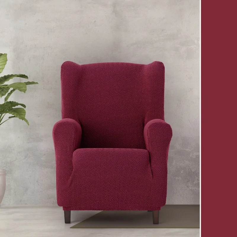 Armchair slipcovers Eysa JAZ Burgundy 80 x 120...