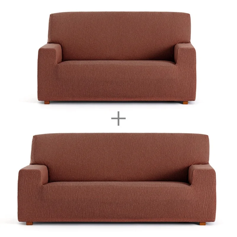 Sofa cover set Eysa TROYA Orange 70 x 110 x 210 cm 2 Pieces