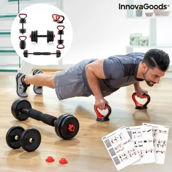 6-in-1 Set of Adjustable Weights with Exercise Guide...