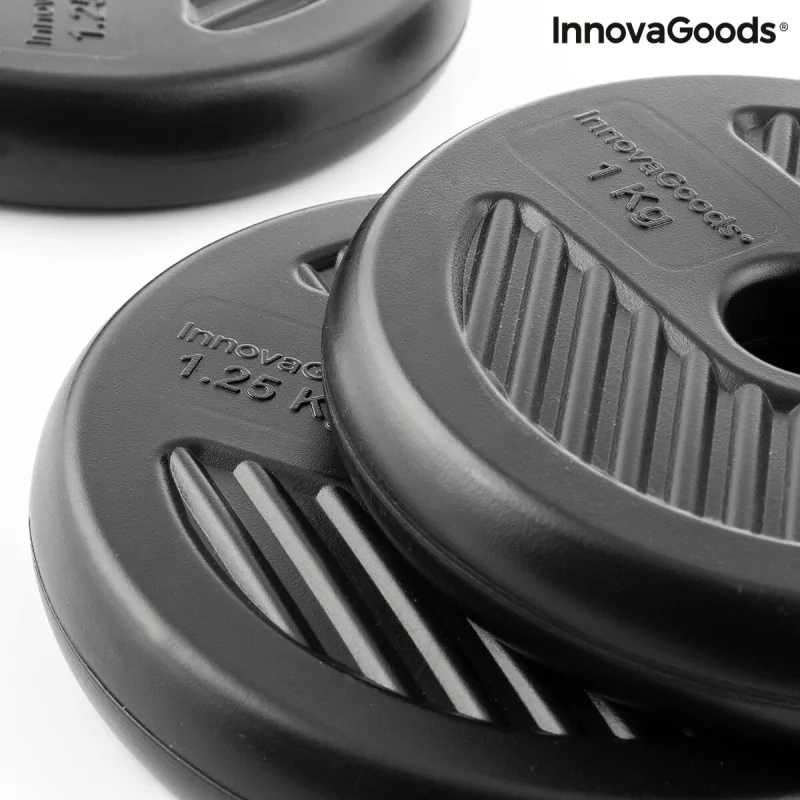 6-in-1 Set of Adjustable Weights with Exercise...