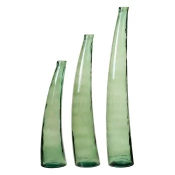 Vase Green Glass 20 x 20 x 120 cm 2