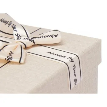 Set of decorative boxes Beige Cardboard Lasso 3 Pieces 2