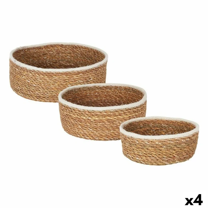Basket set Privilege 3 Pieces wicker 17 cm (3 Pieces) (4 Units)