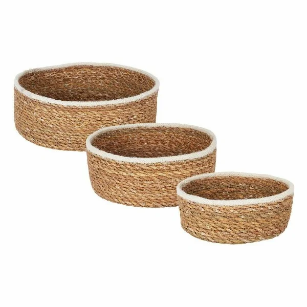 Basket set Privilege 3 Pieces wicker 17 cm (3 Pieces) (4 Units)