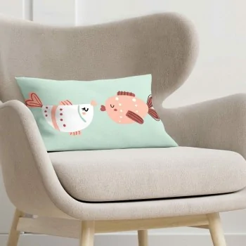 Cushion cover Kids&Cotton Mosi C Mint 30 x 50 cm 2