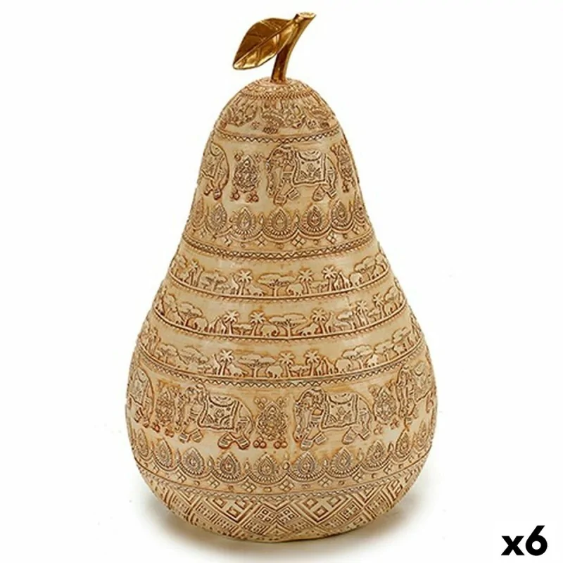 Decorative Figure Golden Pear 15,5 x 25 x 15,5 cm Resin (6 Units)