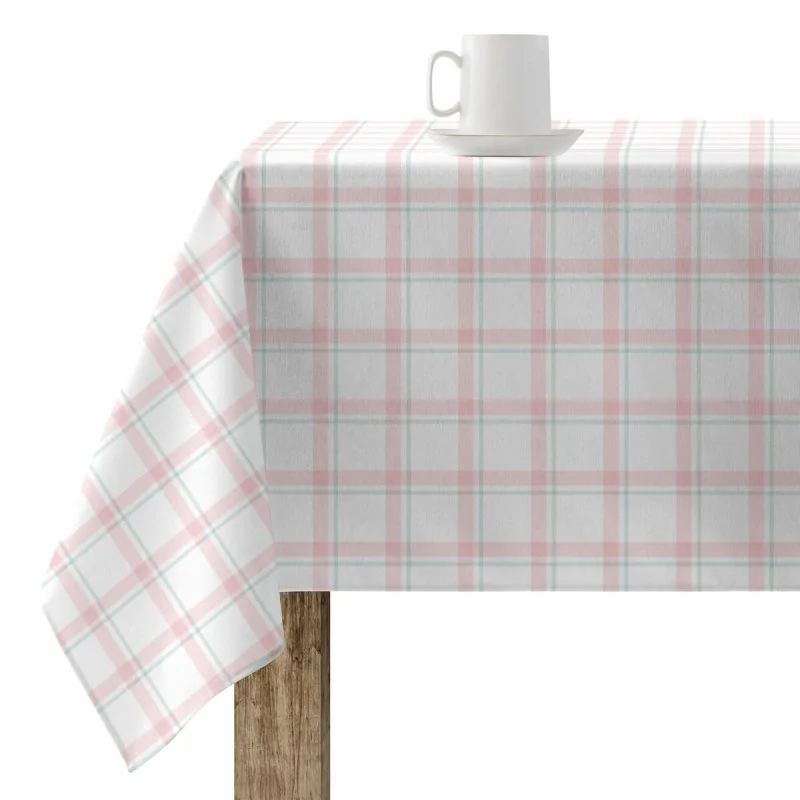 Stain-proof tablecloth Belum 200 x 140 cm Pink Squares