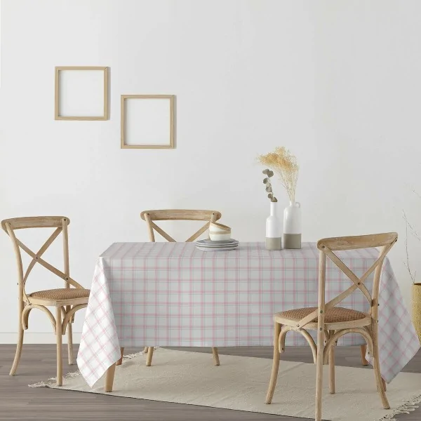 Stain-proof tablecloth Belum 0120-237 Pink 200 x 140 cm Squares
