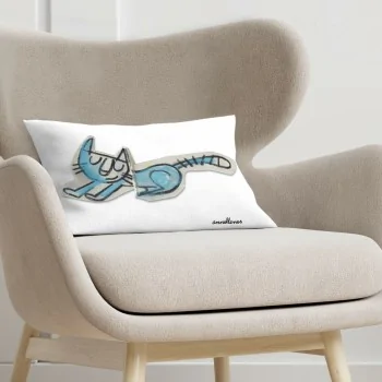 Cushion cover Decolores Gatet Blau Multicolour 50 x 50 cm 2