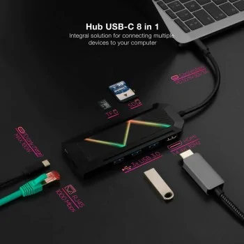 USB Hub NANOCABLE 10.16.0801 2