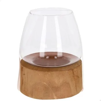Candleholder Ambients Wood Crystal (4 Units) 2