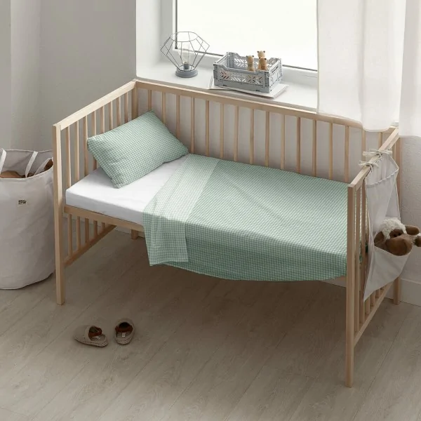 Bedding set Kids&Cotton Vichy Mint 120 x 180 cm