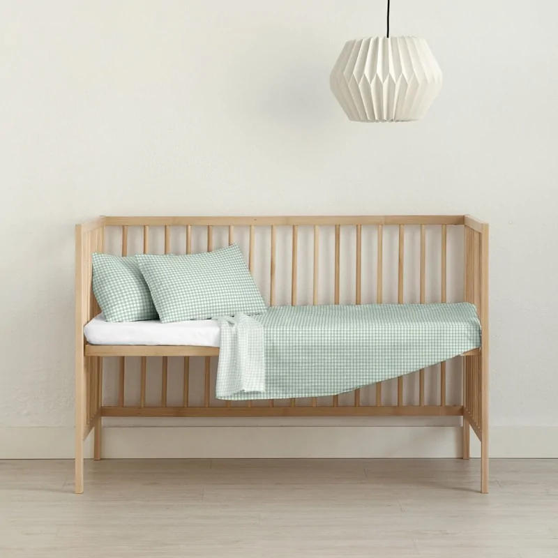 Bedding set Kids&Cotton Vichy Mint 120 x 180 cm