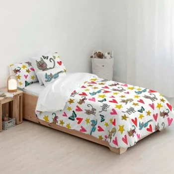 Nordic cover Decolores Gatets Multicolour 200 x 200 cm 2