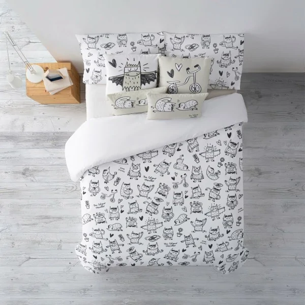 Nordic cover Decolores Monstre black 180 x 220 cm