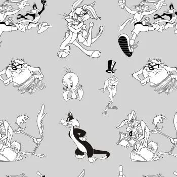 Nordic cover Looney Tunes Looney BN White black 220 x 220 cm 2