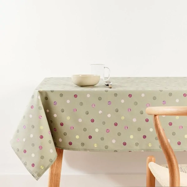 Tablecloth Belum Green 100 x 80 cm Spots