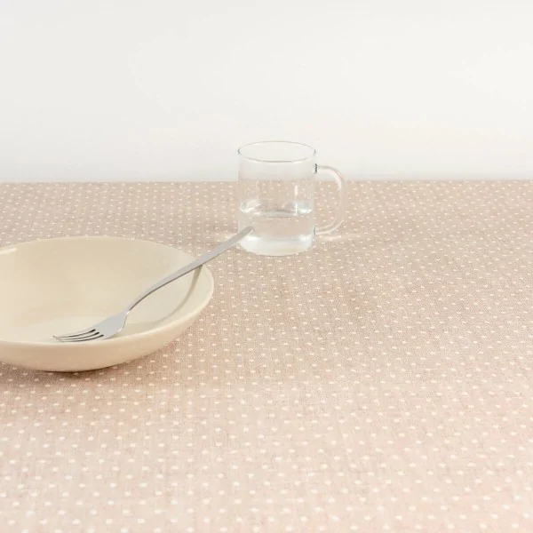 Stain-proof tablecloth Belum Plumeti White 100 x 80 cm