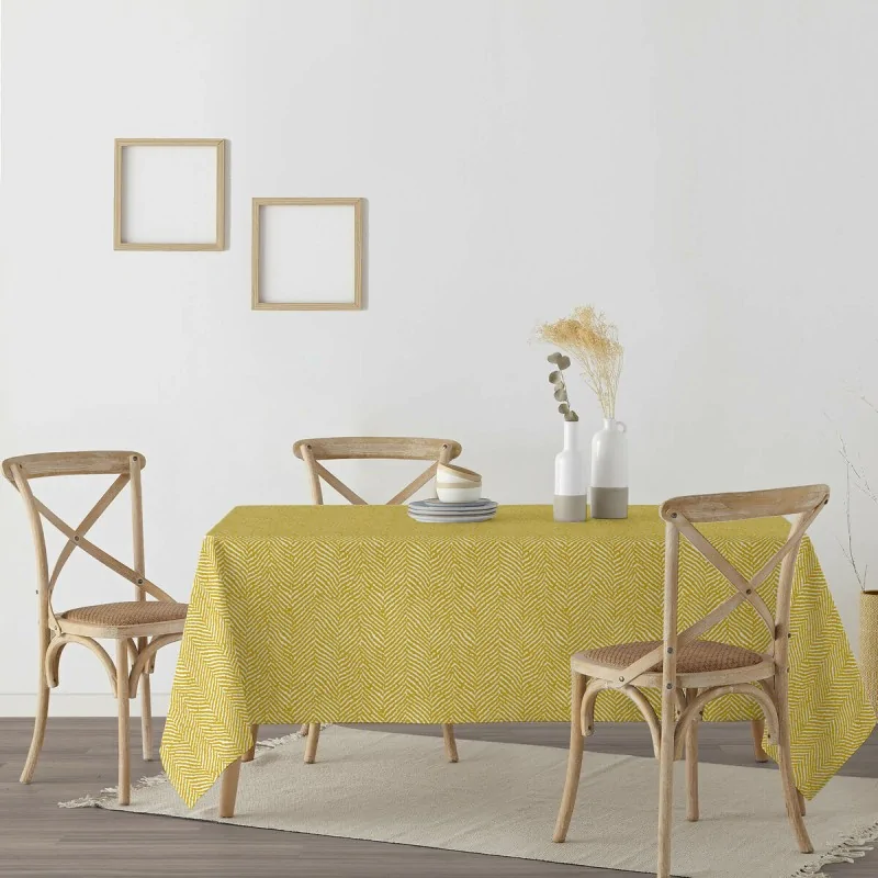 Stain-proof tablecloth Belum Alejandria Mustard...